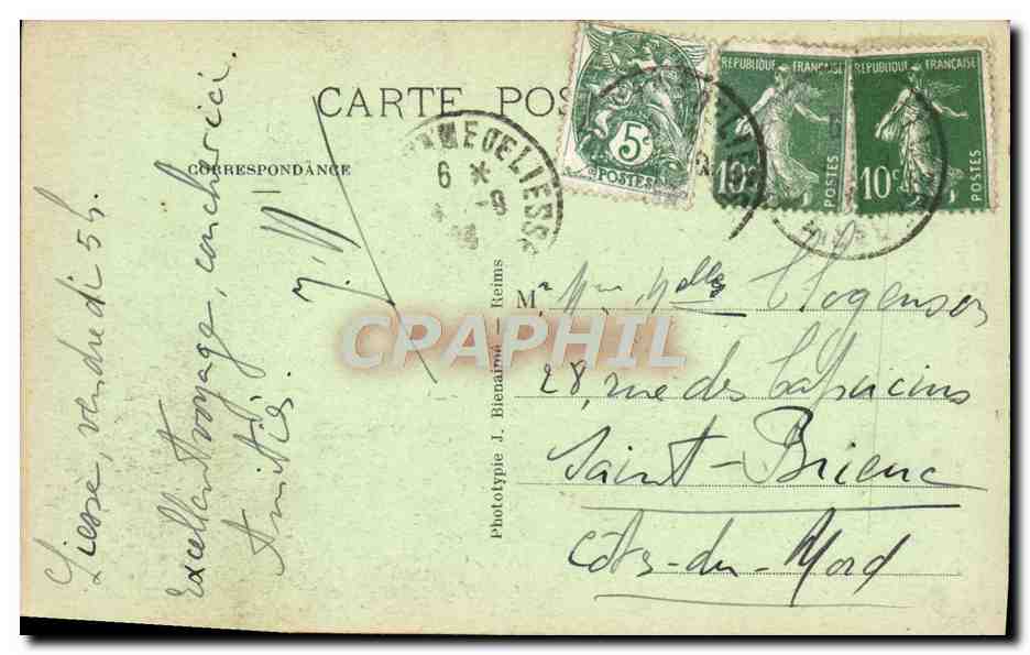 Notre-Dame de Liesse — La Fontaine miraculeuse — Reprod. Interd. — Verso
