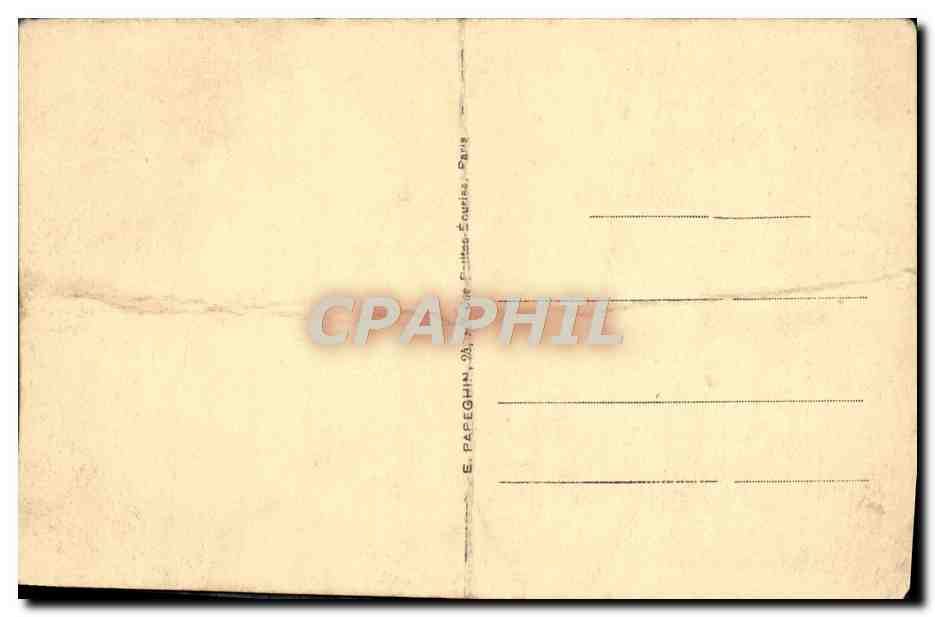 Tarjeta postal antigua Palais De Fontainebleau Galerie Henri II — Reverso