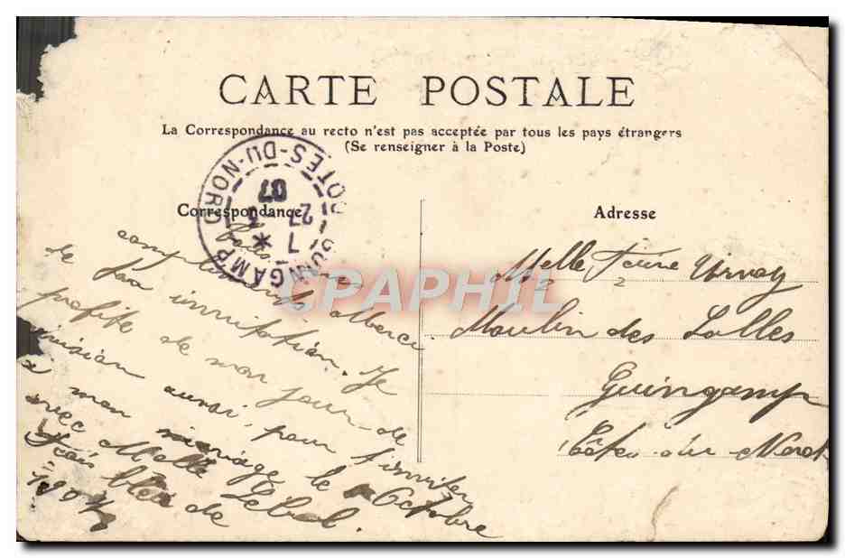 CPA Faubourg du Temple au Canal st Martin Paris  — Verso