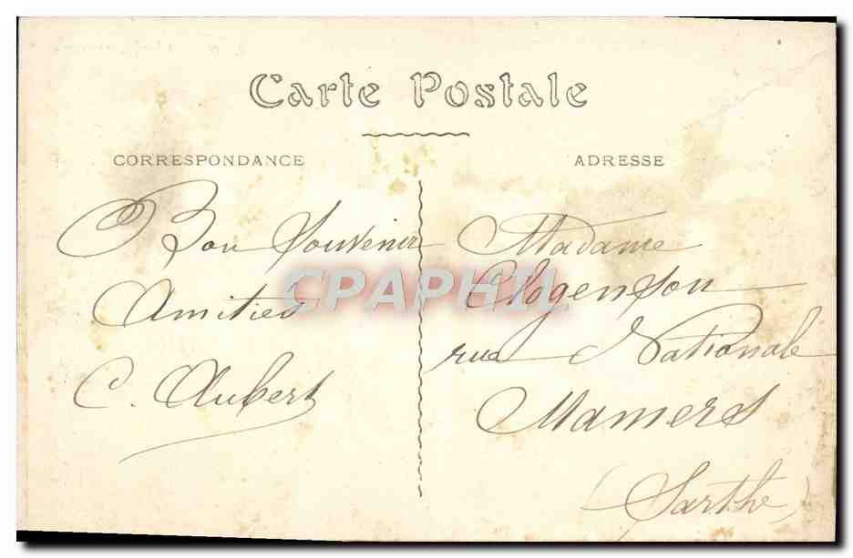 CPA Paris Montmartre La Sacre Coeur et le Funiculaire — Rückseite