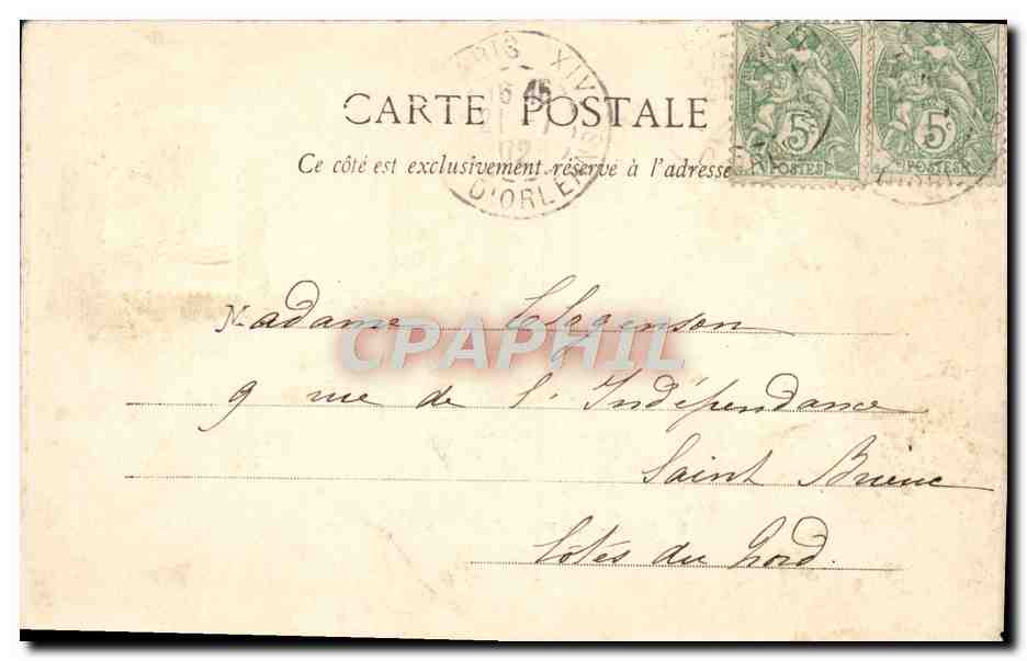 CPA Paris La Fontaine de Carpeaux — Rückseite
