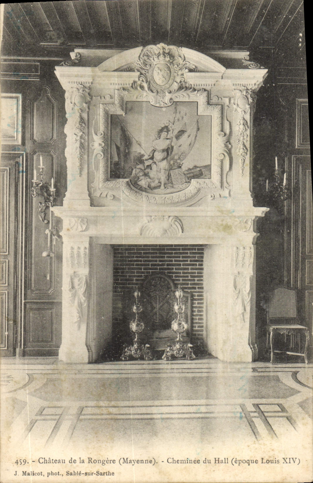 CPA Chateau de la Rongere Cheminee du hall Louis XIV