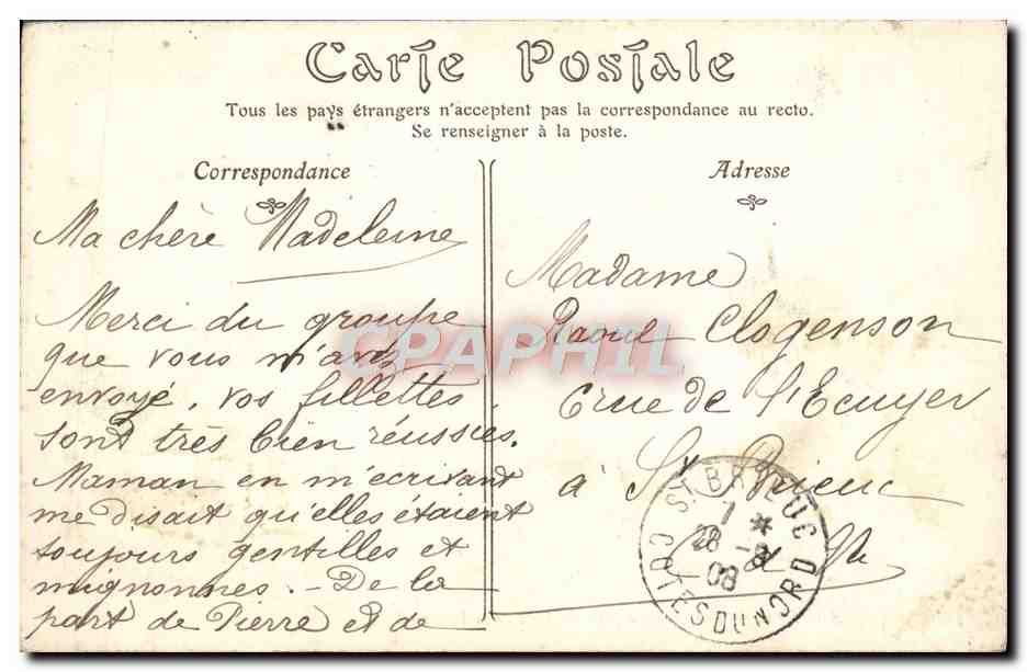 CPA Angers Vue Generale Prise Du Pont De La Haute chaine Bateau — Verso