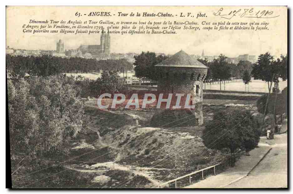CPA Angers Tour De La Haute Chaine
