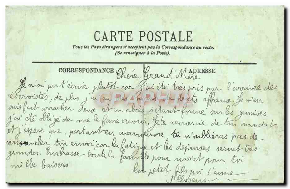 CPA Angers Vue Vers I'Hotel Dieu — Verso