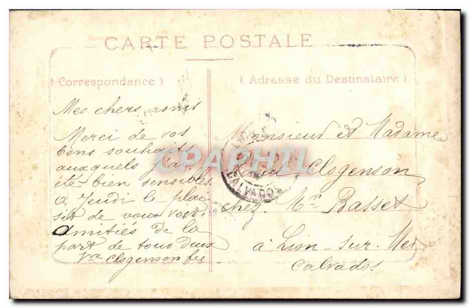 CPA Angers Statue du roi Rene et le chateau  — Rückseite
