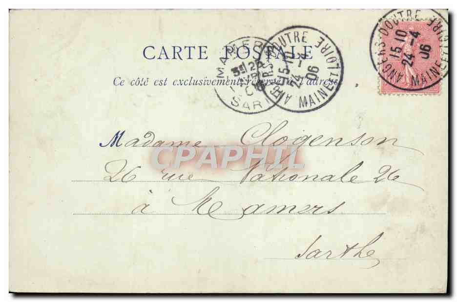 CPA Angers Tour De La Haute Chaine — Rückseite