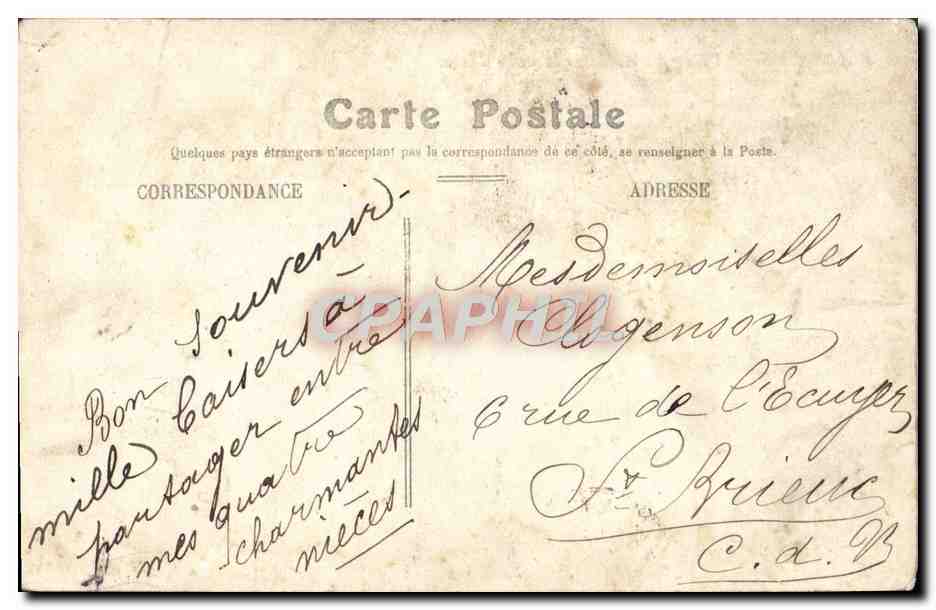 CPA Angers Place Du Ralliement Et La Poste Tramway — Rückseite