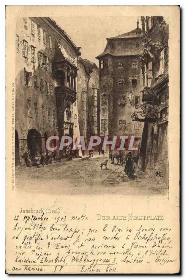 CPA Innsbruck Der Alte Stadtplatz