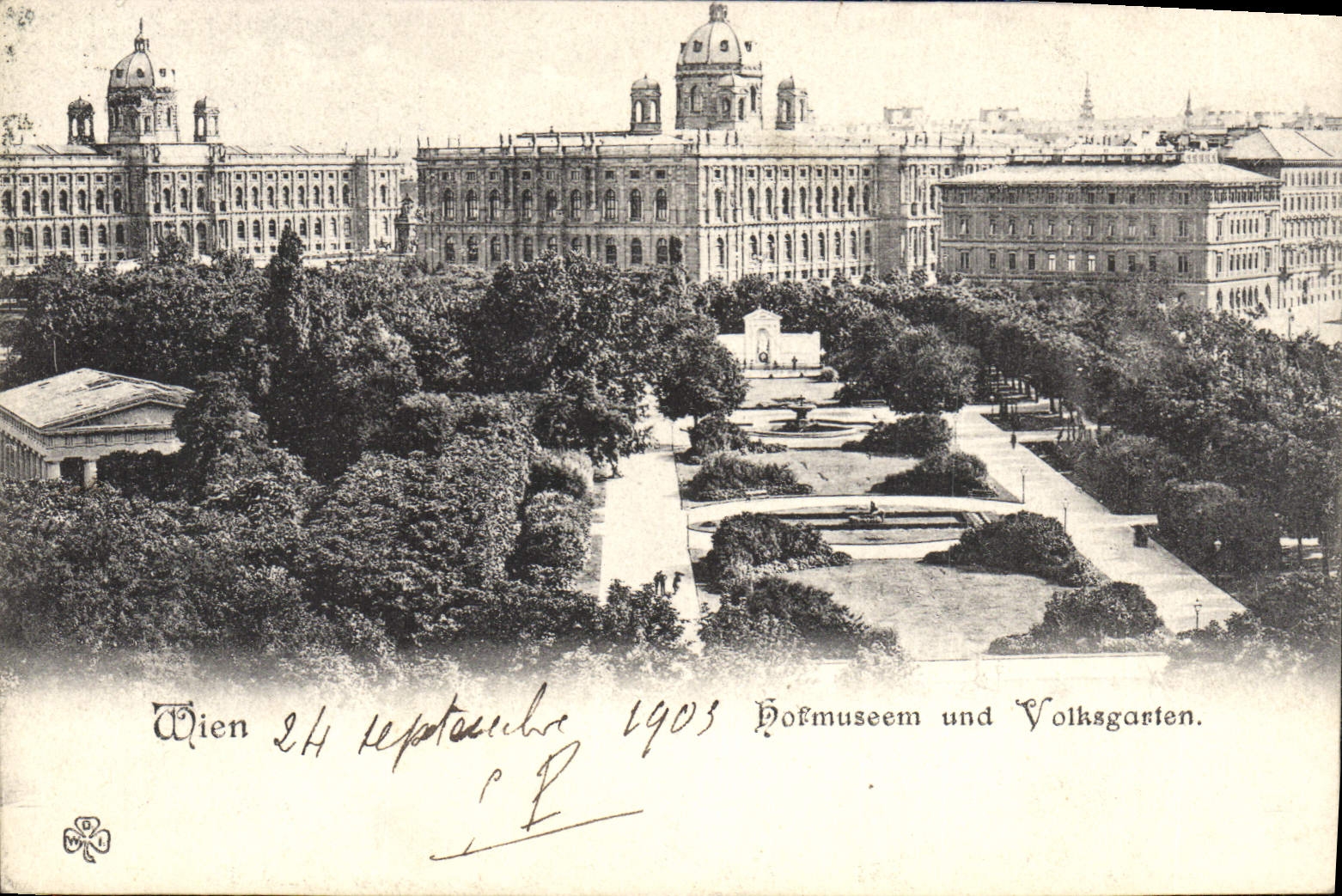 CPA Wien Kofmuseem Und Volkasgarten