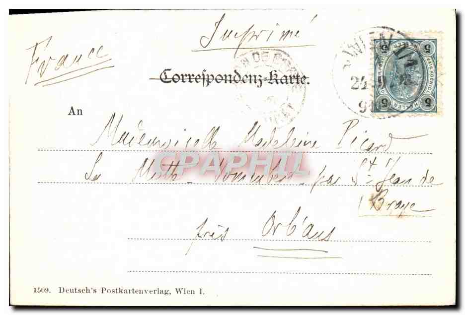 CPA Wien Kofmuseem Und Volkasgarten — Verso