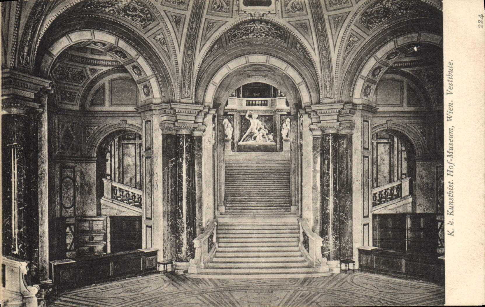 Intérieur du Hofkunsthaus à Vienne — Vestibule — Verlag J. LÖWY