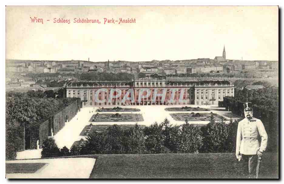 CPA Wien Schloss Schonbrunn Park Ansicht Franz Josef