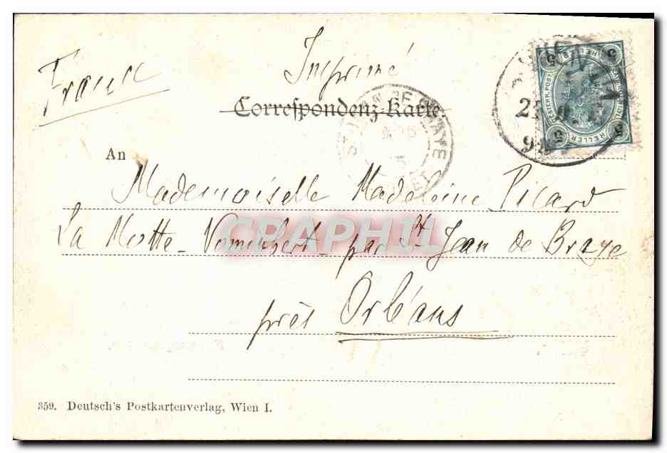 CPA Wien Hofburgtheater — Rückseite