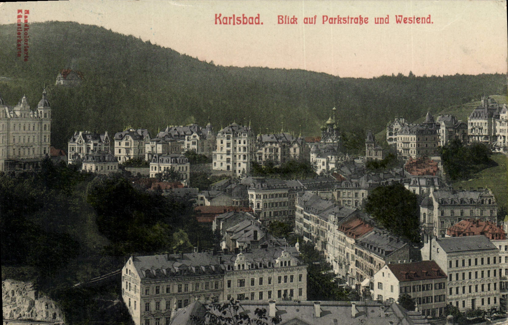 CPA Karlsbad Blick Auf Parkstrake Und Westend