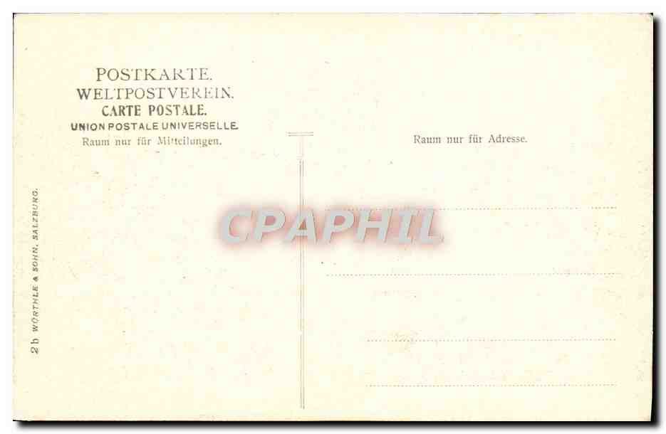 CPA Salzburg Vom Kapuzinergarten — Rückseite