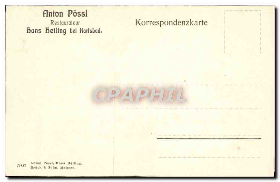 CPA Hans Heiling Bei Karlsbad Und Elbogen — Rückseite
