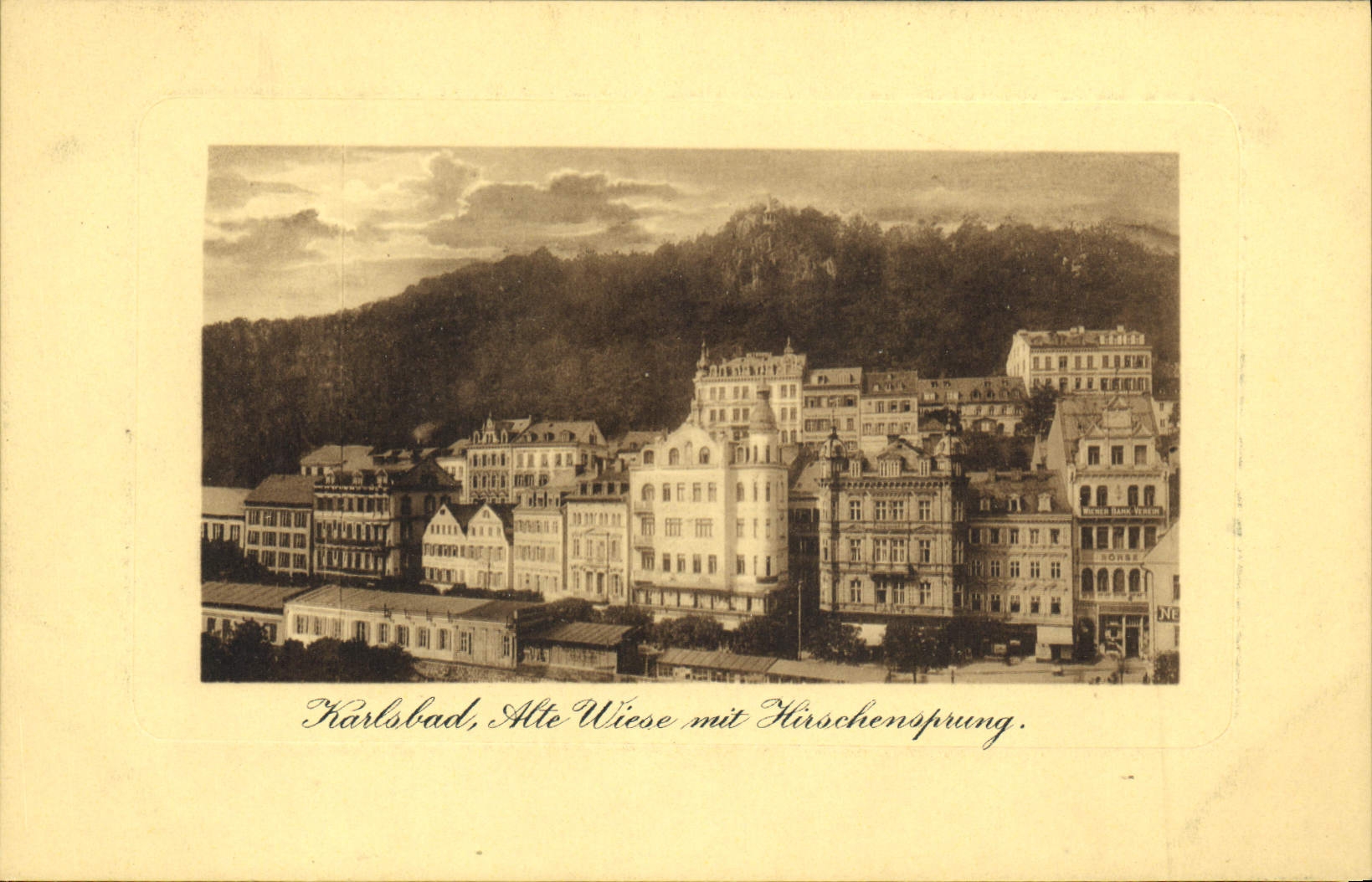 CPA Karlsbad Alte Wiese mit Hirschensprung