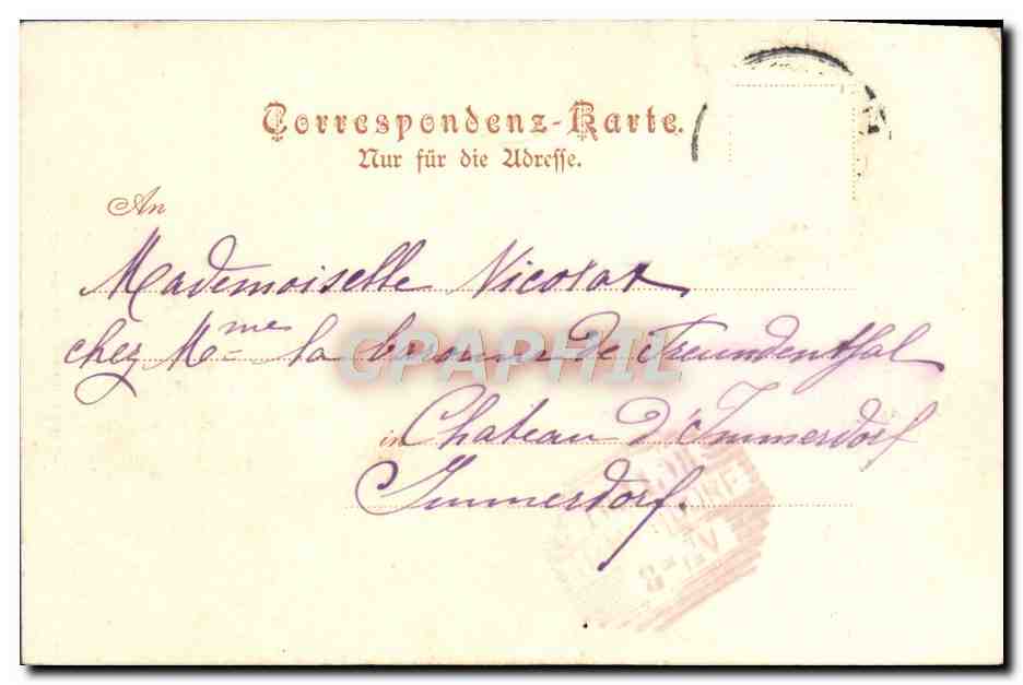 CPA Gruss aus Wien Bellaria mit Burggasse — Back
