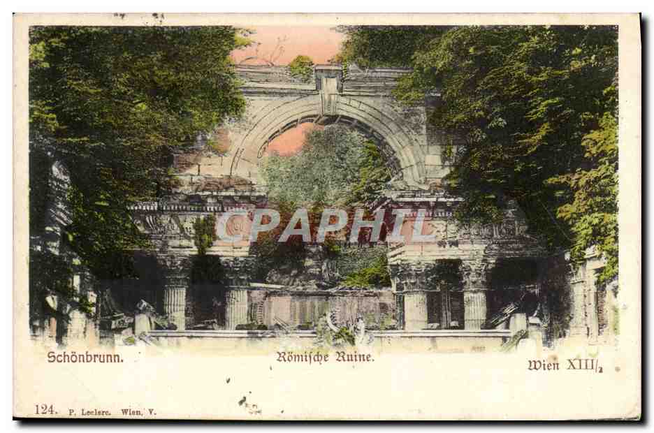 CPA Schonbrunn Romissche Ruine Wien