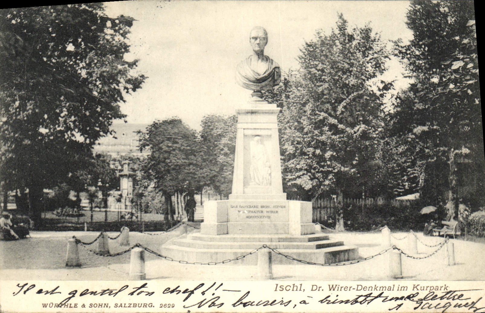 CPA Ischl Dr Wirer Denkmal Im Kurpark
