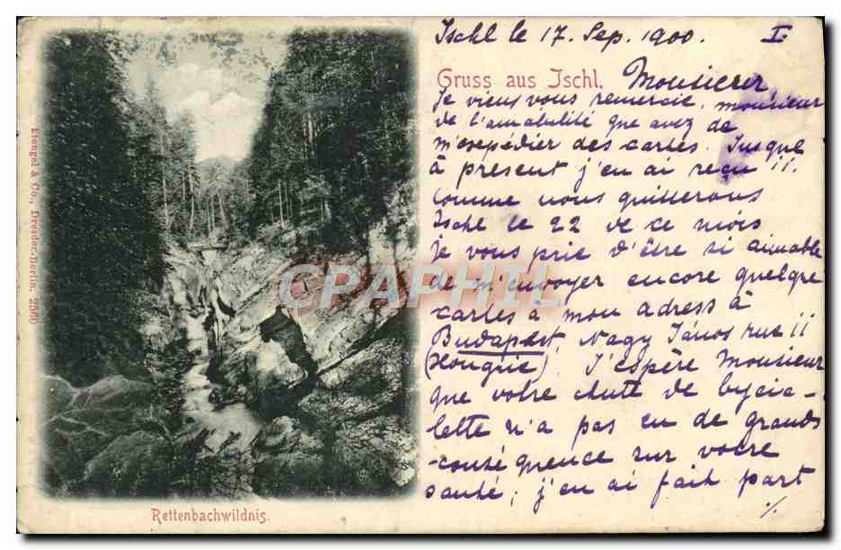 CPA Gruss Aus Ischl Rettenbachwildnis