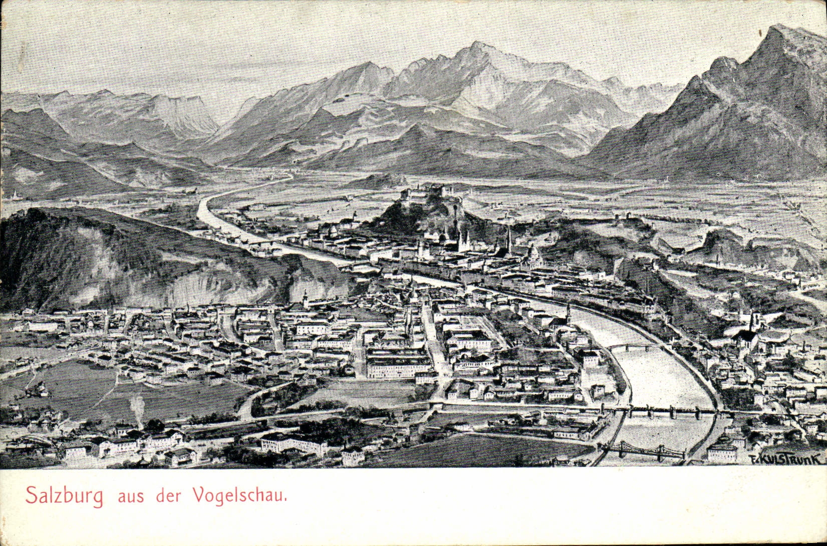CPA Salzburg Aus Der Vogelschau
