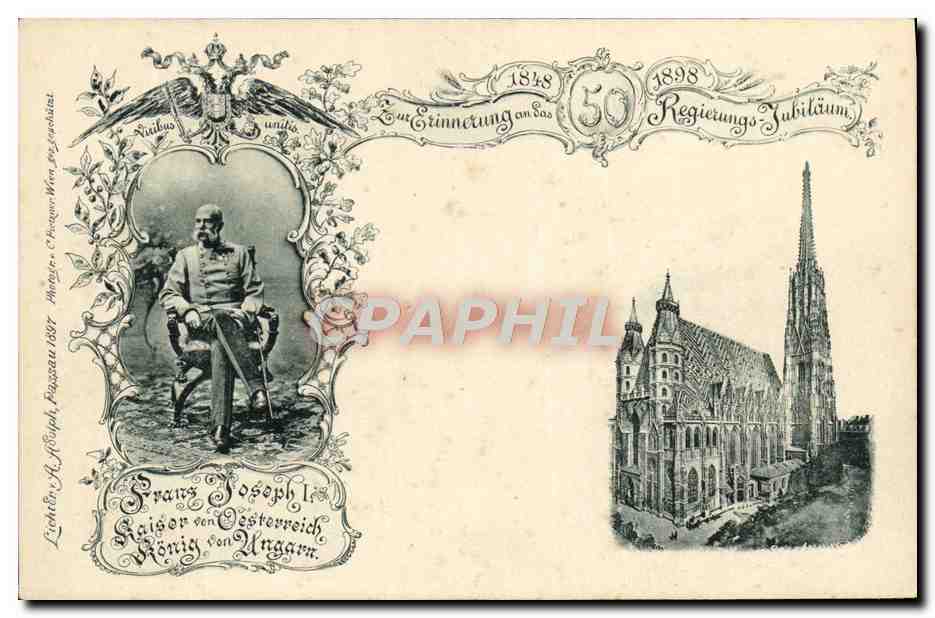 CPA Franz Joseph I Kaiser 1848 1898 Jubile Regiment Militaria Autriche TOP