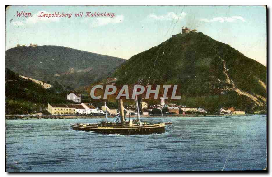 CPA Wien Leopoldsberg Mit Kahlenberg Bateau