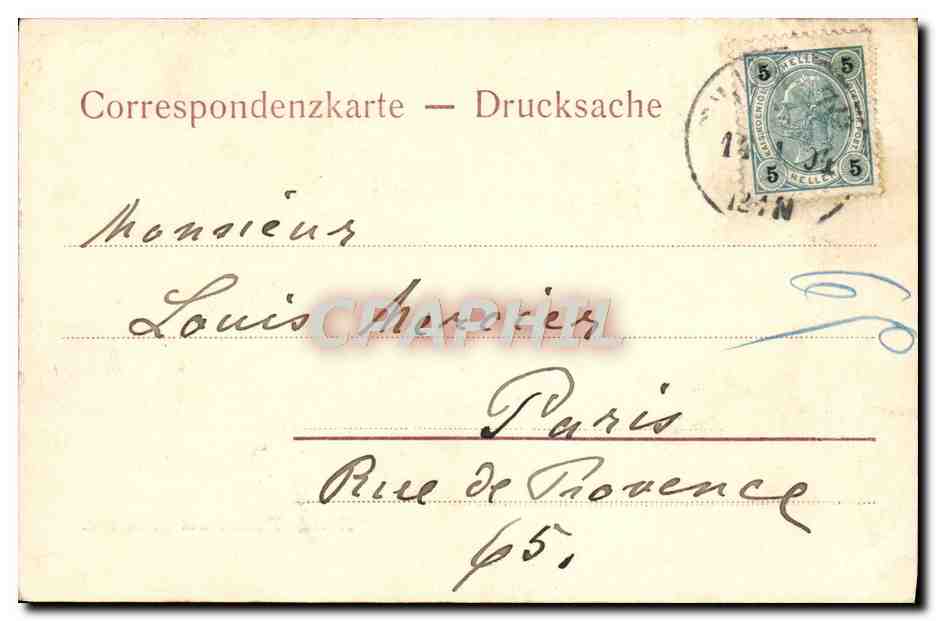 CPA Wien Aibrechtsbrunnen Und Monument — Rückseite
