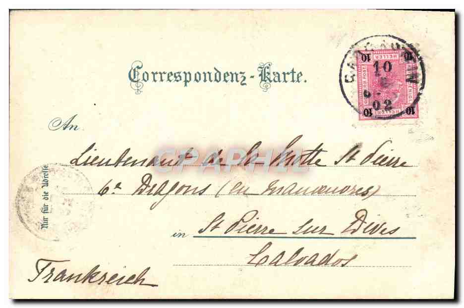 CPA Erzh Marie Valerie Schutzhaus am Nassfeld bei Badgastein  — Rückseite