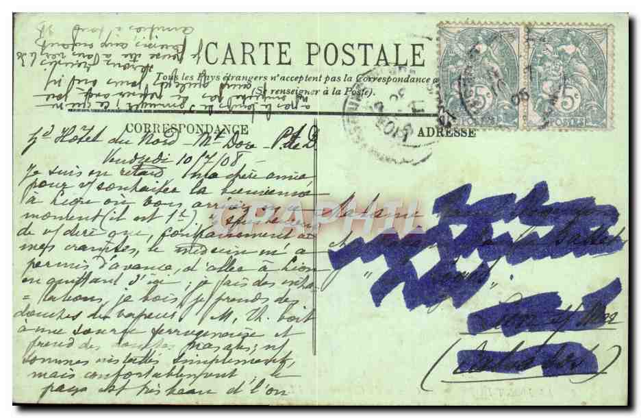 CPA Le Mont Dore Vu Du Chemin Du Capucin — Verso