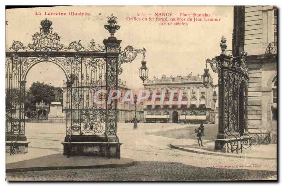 CPA Nancy Place Stanislas Grilles En Fer Forge Oeuvres de Jean Lamour