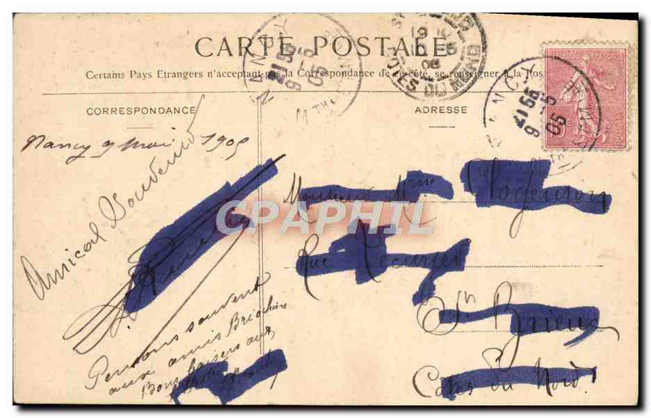 CPA Nancy Place Stanislas Grilles En Fer Forge Oeuvres de Jean Lamour — Verso