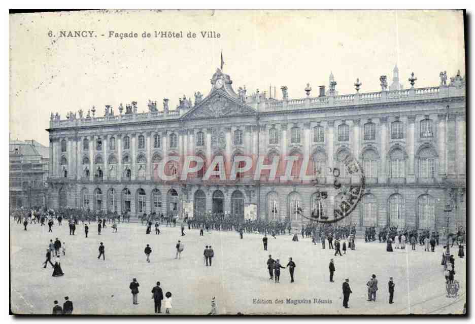 CPA Nancy Facade De I'Hotel De Ville