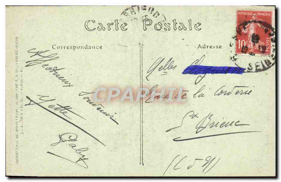 CPA Dieppe Portail De I'Eglise Saint Jacques — Rückseite