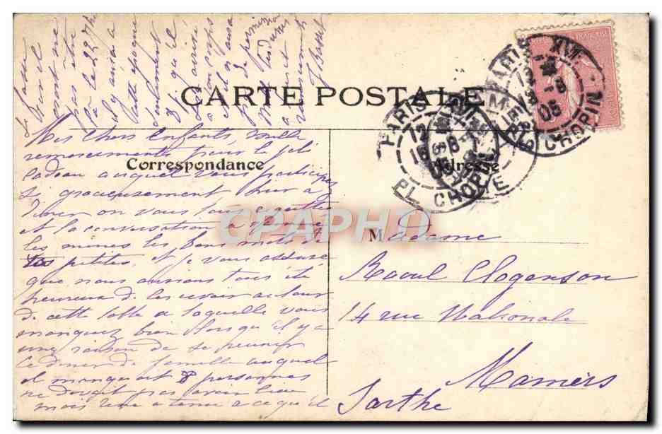 CPA Les Eglises De Paris Saint Pierre de Gros Caillou  — Rückseite
