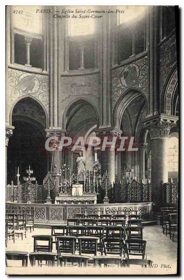 CPA Paris Eglise St Germain Des Pres Chapelle du Sacre Coeur 