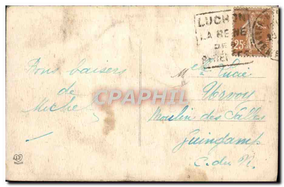 CPA Luchon Les Hautes Sommets Frontiere Et Le Port de Venasque Vue de la Route de Montauban — Verso