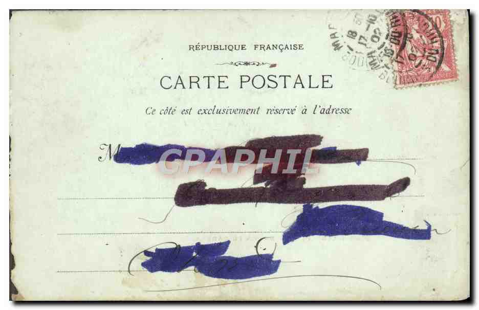 CPA Marseille Le Bassin Du Carenage Bateau — Verso