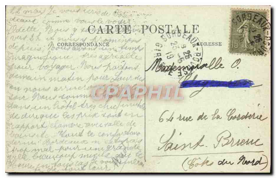 CPA Bordeaux Cathedrale Saint Andre Marche — Verso