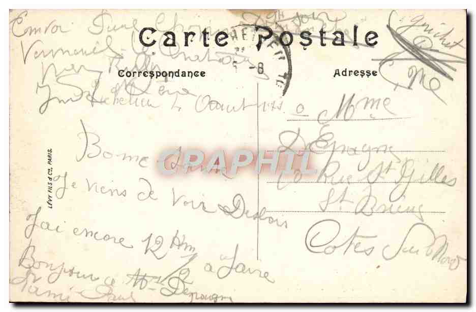 CPA Richelieu Porte de Loudun construite par le Cardinal de Richelieu — Rückseite