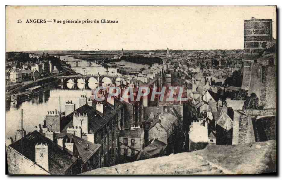 CPA Angers Vue generale Prise du Chateau