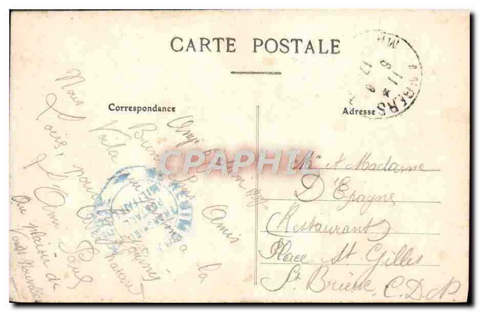 CPA Angers Le Jardin des Plantes Le Lac et la Montagne — Rückseite