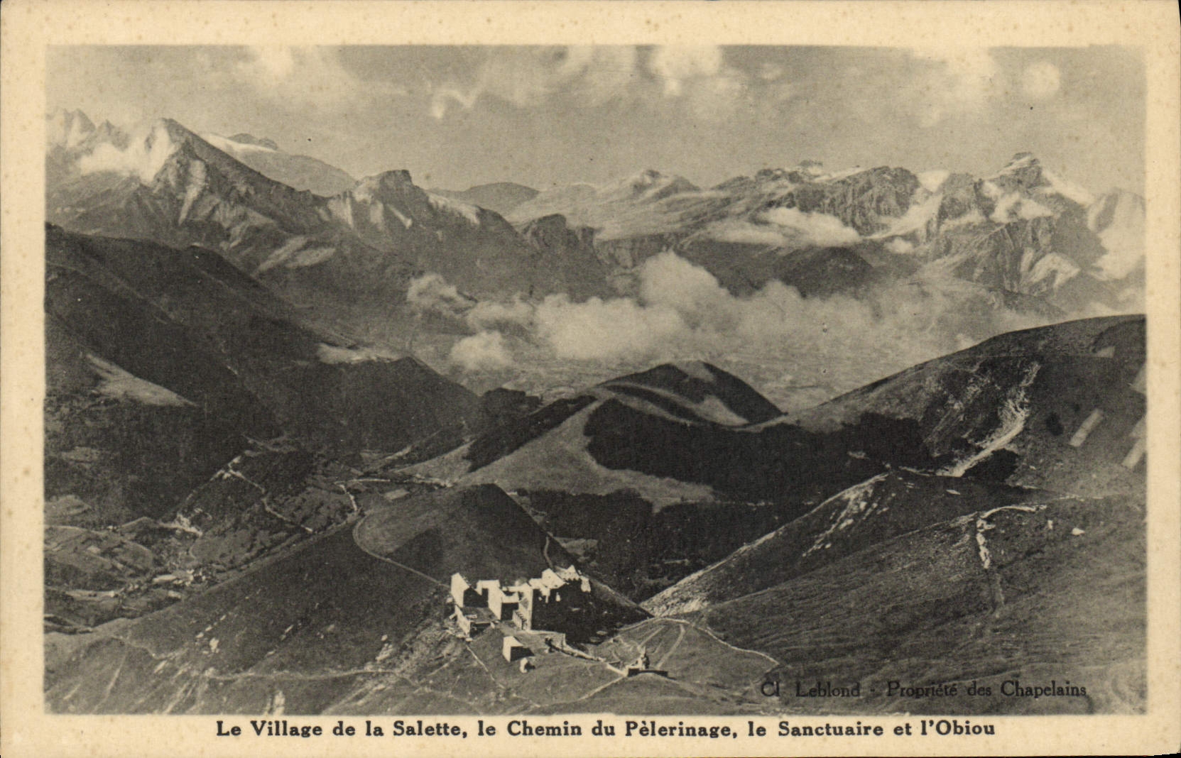 Le Village de la Salette, le Chemin du Pèlerinage, le Sanctuaire et l'Obiou — Cl Leblond - Propriété des Chapelains