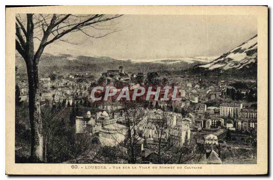 CPA Lourdes Vue Sur La Ville Du Sommet Du Calvaire
