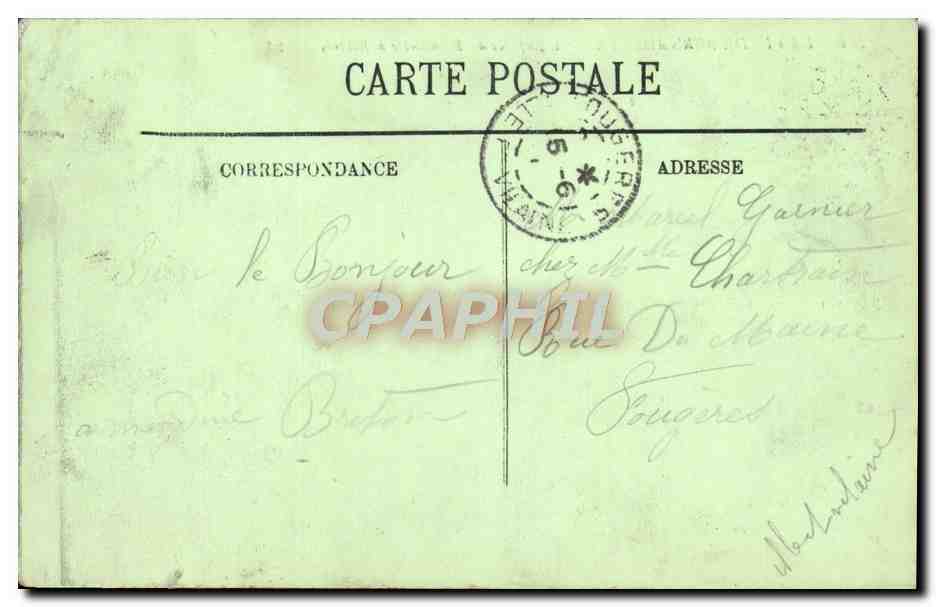 CPA Lourdes L'enfance de Bernadette a Bartres Moutons Chien — Verso