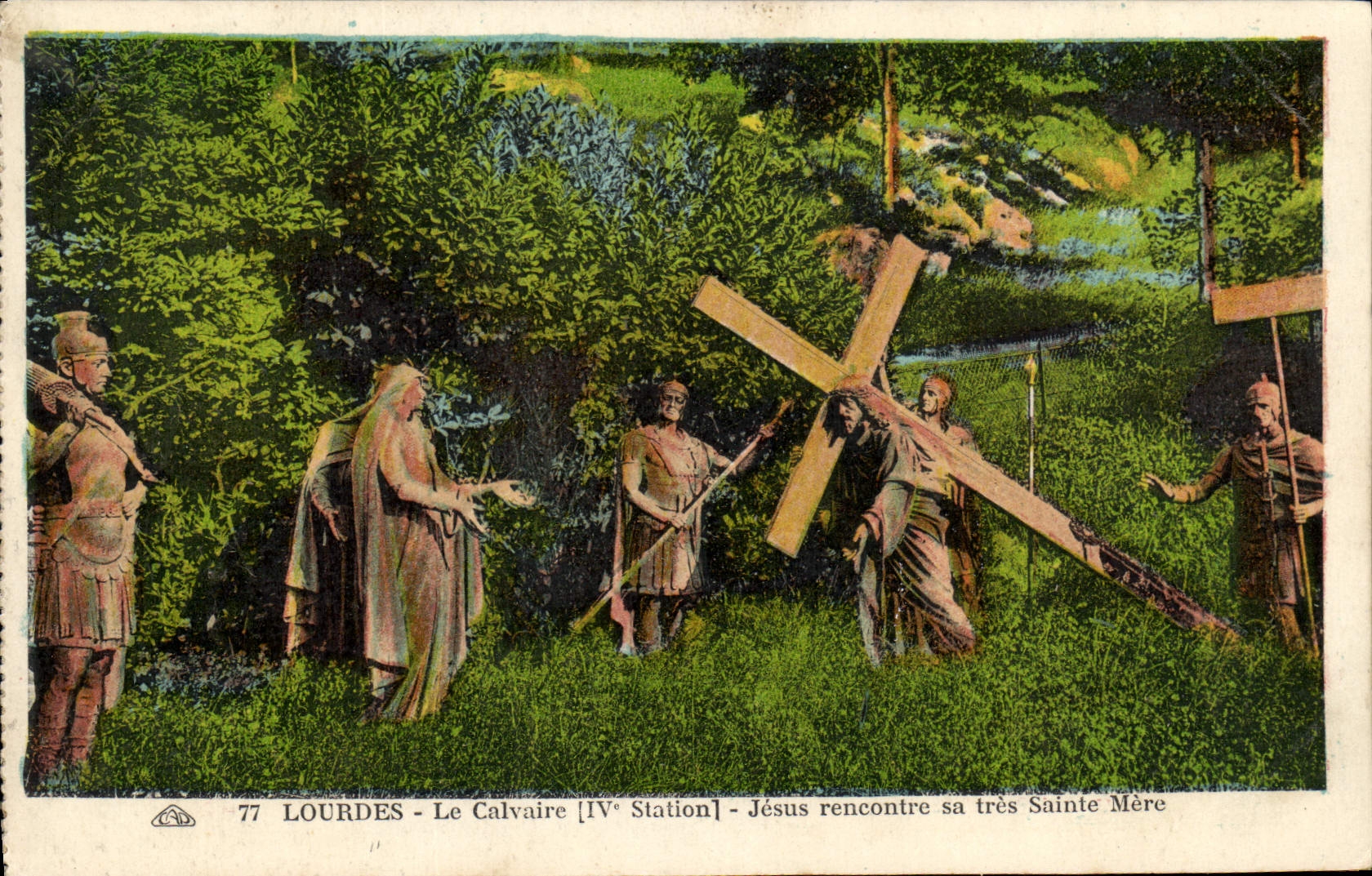 CPA Lourdes Le Calvaire Jesus Rencontre Sa Tres Sainte Mere