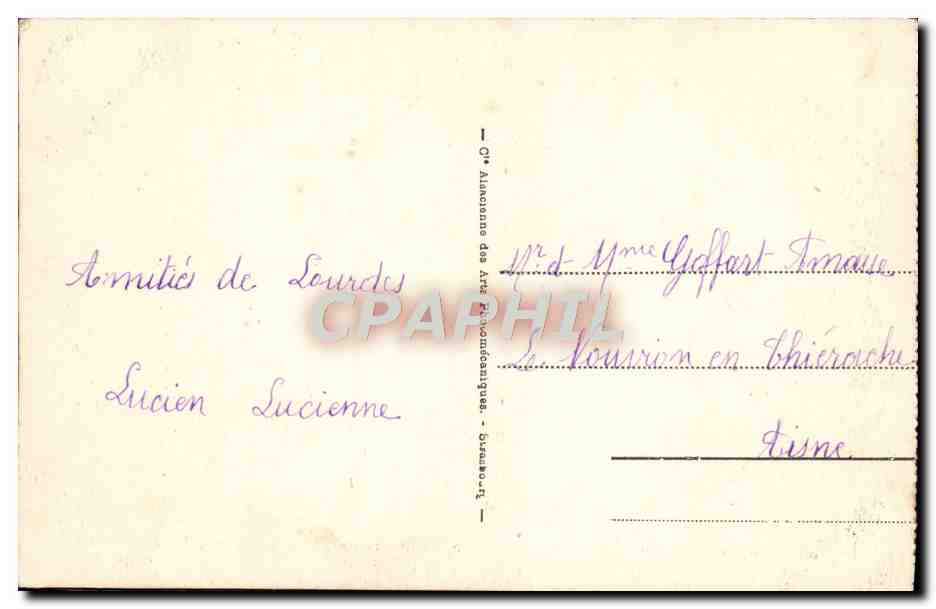 CPA Lourdes Le Calvaire Jesus Rencontre Sa Tres Sainte Mere — Verso