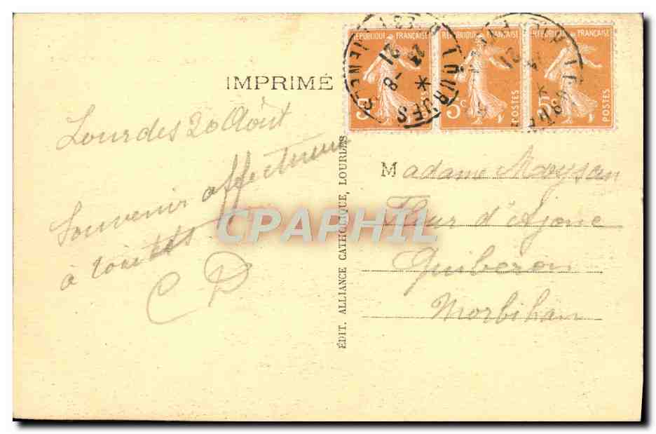 Lourdes — Die Bäder und der Gave — Verlag Alliance Catholique, Lourdes, Nr. 51 — Rückseite